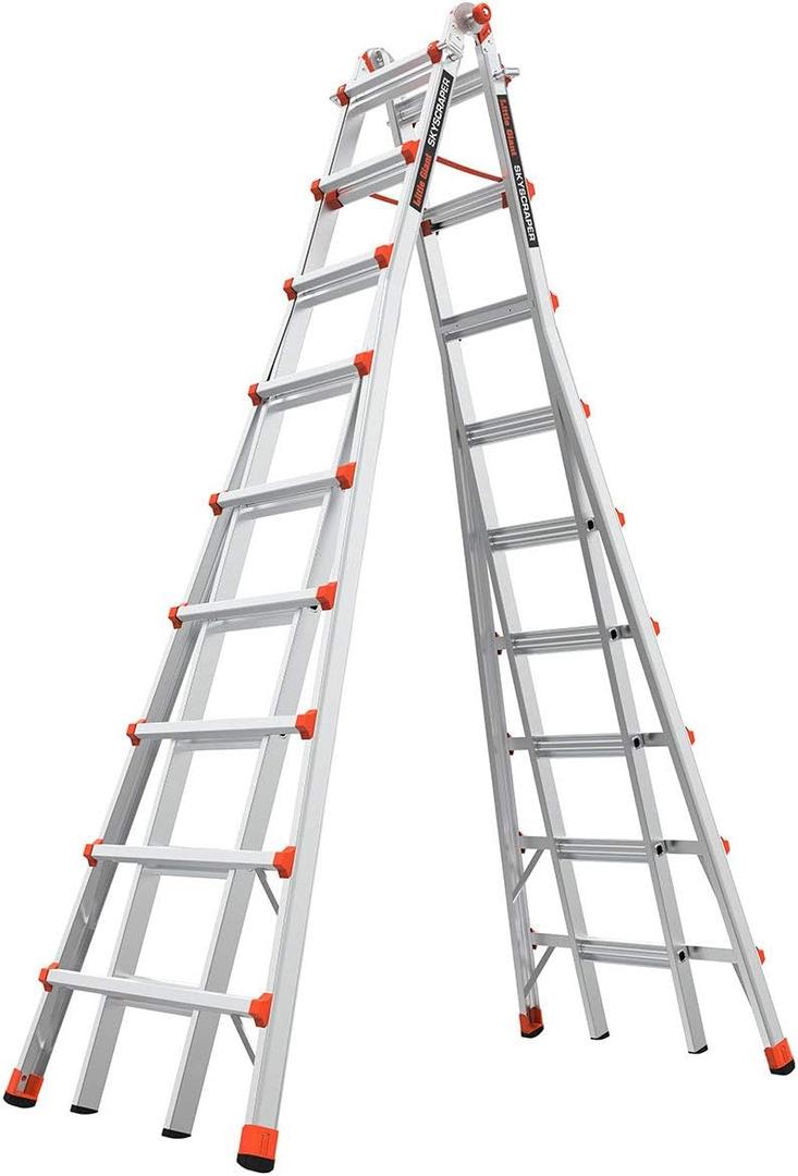Little Giant Ladder Systems, SkyScraper, M17, 9-17 Foot, Stepladder, Aluminum, Type 1A, 300 Lbs Weight Rating, (10110)