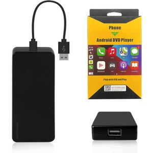 Wired CarPlay Adapter USB Dongle for Car Radio with Android Version 4.2 or Above Connection for Wired CarPlay Mirroring Compatible with iOS and Android Phone System Wired Mirroring (Black)