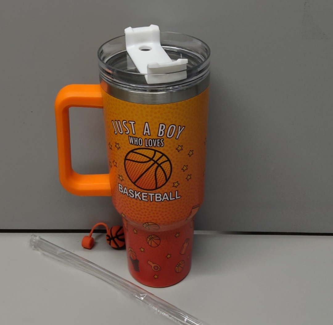 Just A Boy Who Loves Basketball - Player Hoops Stainless Steel Insulated Tumbler