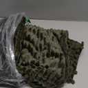 DISSA Fleece Blanket Throw Size  51x63, Olive Green  Soft, Plush, Fluffy, Fuzzy, Warm, Cozy  Perfect Throw for Couch, Bed, Sofa - with Pompom Fringe - Flannel Blanket Throw Blanket