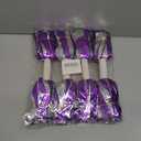 4 Pcs Metallic Cheerleading Pom Poms, 12Inch Cheerleader Pompoms with Baton Handle for School Team Sports Games Dance, Color: Silver/Purple