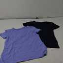 Amazon Essentials Women's Classic-Fit Short-Sleeve Crewneck T-Shirt, Multipacks (Medium, Navy/Purple)