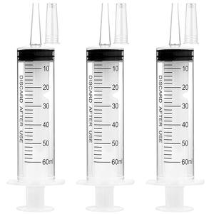 30 Pack 60ml Syringes with Cap, Sterile Syringe Individually Packaged for Labs, Liquid Measuring, Feeding Pets, Oil or Glue Applicator  