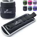 Sportneer Ankle Weights Wrist Weights Pair of 1/2/4/6/10 LBS for Men Women Kids Strength Training Wrist and Ankle Weights Set with Reflective Strips for Dancing Running Walking Fitness Workout Gym (Black)