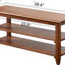 XKZG Shoe Rack Bench Wooden Shoe Storage Bench Entryway Bench, Brown, 39.4"