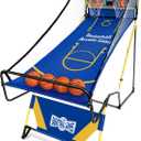 Arcade Basketball Game,Foldable Indoor Dual Basketball LED Scoring System with Sound Effects,Game Modes for Home, Rec Room.Fun for All Players, Large