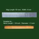 Flat Open 6x50 Inch (20-Pack) Extra Long Plastic Sleeves, Narrow Poster Bags, Plastic Blueprint Bags Waterproof Tube for Storage Clear