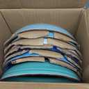 vancasso Bonita Pasta Bowls Set of 6, 38 oz Shallow Bowls, 8.5 Inch Ceramic Pasta Plates and Salad Bowls, Microwave & Dishwasher Safe Serving Bowls, Blue (Cool Color)