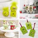 56 Pcs Christmas Face Decal Stickers for Crafts Small 2 Inch Rub on Transfers UV Vinyl Faces Eyes Pitcher Decals for Ornaments Glass Drinking Cups Wood Bowl Decorations Balls Party Supplies (face56)