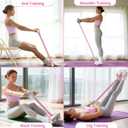 Pedal Resistance Bands with Handles, Durable 6-Tubes Multifunction Pedal Resistance Band, Natural Rubber Foot Pedal Resistance Bands, Fitness Resistance Bands for Abdomen, Waist, Arm, Leg