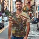 3D Pattern Print T-Shirt for Design Breathable Cool Lightweight Flexible Easy to Match Diverse and Stylish Apparel