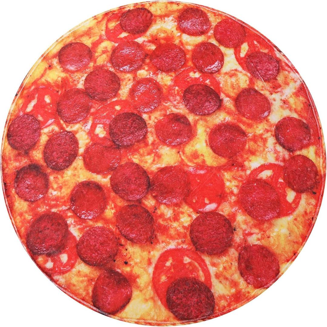 2 x BENEDICT 36 Inch Pizza Blanket for Baby - Soft and Funny Flannel Blanket, for Baby Shower, Boys or Girls, Novelty Food-Themed Blanket for Infants