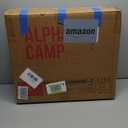 ALPHA CAMP Stadium Seat Chair for Bleachers with Back & Arm Rest (Black Grey-2pcs)