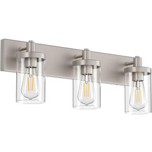 Aipsun Brushed Nickel Bathroom Light Fixtures 3 Lights Vanity Light for Bathroom Lighting Fixtures Over Mirror(Exclude Bulb)