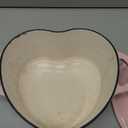 Paris Hilton Enameled Cast Iron Dutch Oven Heart-Shaped Pot with Lid, Dual Handles, Works on All Stovetops, Oven Safe to 500F, 2-Quart, Pink