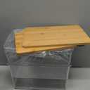 2 PCS Trash Bag Holder Dispenser Under Sink, Extra Large Garbage Bag Holder Organizer with Bamboo Top & Handles