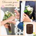 Syhood 1345 Feet Floral Vine Bind Wire Rustic Wrapping Wire for Flower Bouquets(Brown)