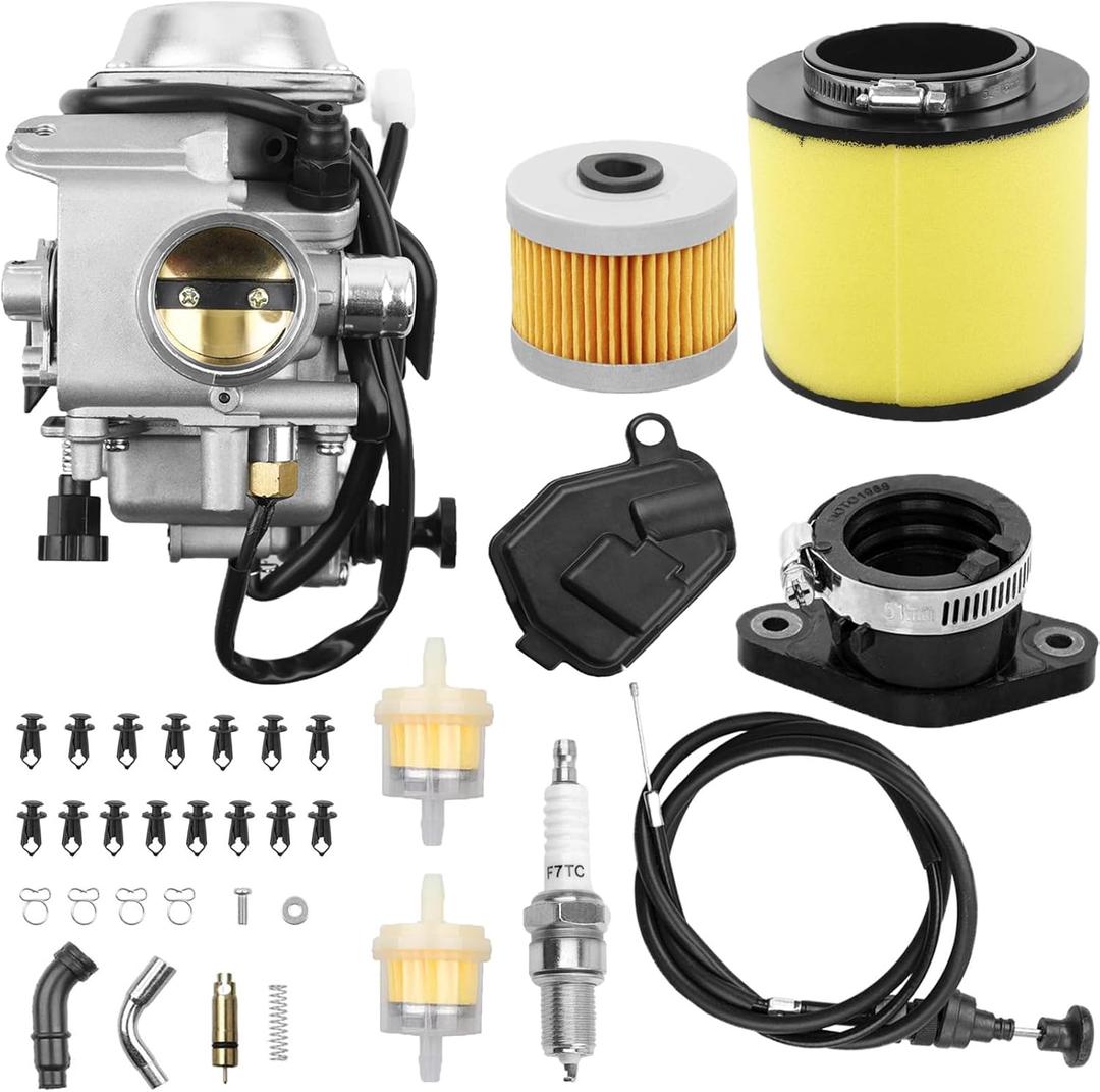Carburetor Fits 1997-2004 Honda Foreman 400 TRX400FW,2002-2004 Foreman 450 TRX450FE TRX450FM TRX450ES TRX450S, 2000-2006 Rancher 350 TRX350TM TRX350TE TRX350ES TRX350FE Fourtrax 350