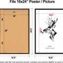 Yaetm 16x24 Poster Frame Black Set of 2, Solid Wood Frame 16 x 24 for Pictures, Posters & Art Prints, Horizontal and Vertical Wall Mount (2 pack, Anthracite Black)