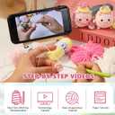 Crochet Kit for Beginners - 2 PCS Pink Spring Outing Pig Knitting Kit,Adult Beginner Crochet Kit, Beginner Crochet kit for Kids with Step-by-Step Video Tutorial