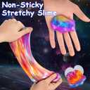 24 Pack Slime Party Favors, Galaxy Slime Balls Soft DIY Toys Stretchy and Non Sticky Stress Relief Safe Toys for Kids Girls Boy Classroom Prizes Birthday Gifts Halloween Christmas Party Favors