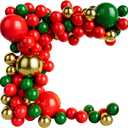 Red Green and Gold Balloon Garland Kit for Birthday Baby Shower Wedding Christmas Party Decoration