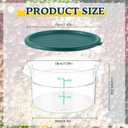 Ziliny 2 Pcs Dough Proofing Bucket with Lid, Round Food Storage Container 2 Qt Dough Bucket Clear Translucent Containers with Green Scale(Green)