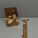 Meseey 30 Pcs Latte Satin Bows 6 X 10 Inch Premade Bows with Twist Tie for Wedding Florist Decor, Cake Pops,Christmas Tree & Gift Wrapping(Latte)