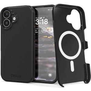 Crave Compatible with iPhone 17 Case, [Compatible with MagSafe] Shockproof Protection Dual Layer Case for Apple iPhone 17 (6.3 inch) - Black