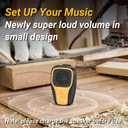Inwa Wearable Bluetooth Speaker, Clip-on Wireless Portable Speakers, IP67 Waterproof Clip Speaker, Built-in Mic for Hands-Free Music/Calls, Mini Speaker for Work/Home/Outdoor(Yellow)