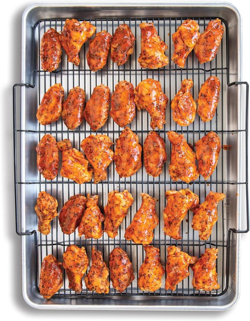 Nordic Ware Extra Large Oven Crisping Baking Tray, with Rack, Silver