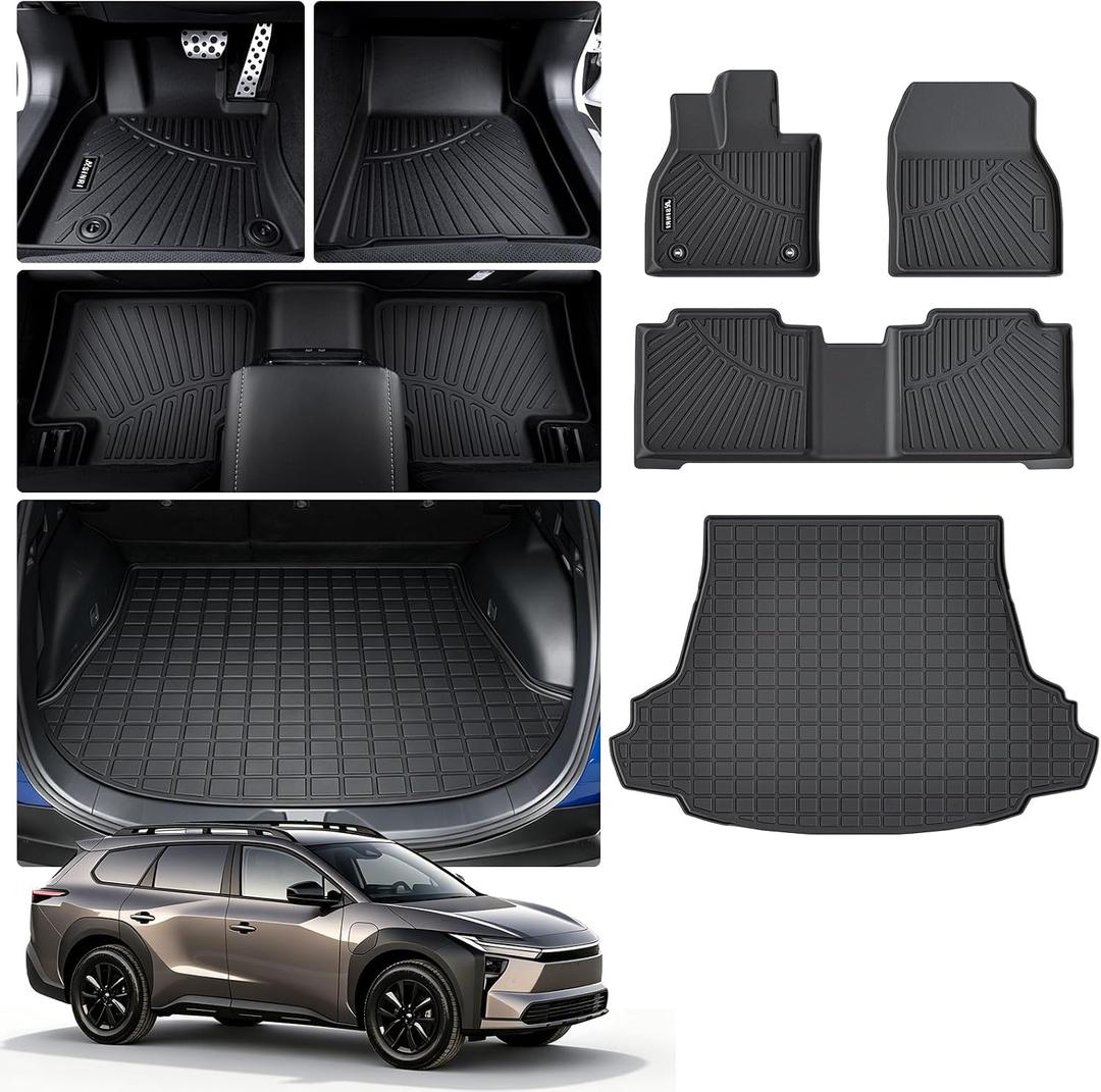 ASINRI Floor Mats for 2025-2026 Subaru Trailseeker/2026 Toyota bz-Woodland,TPE All Weather Protection Cargo Liner and Floor Liners Custom Accessories - Black