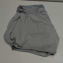 CRZ YOGA 2 in 1 Dolphin Running Shorts for Women High Waisted Gym Workout Athletic Tennis Shorts with Pockets Split (L, Grey)