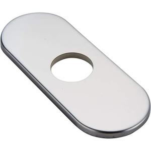 3 x Wovier Faucet Plate, Brushed Nickel Sink Hole Cover Plate, 6" Circular Escutcheon Plate 304 Stainless Steel Deck Plate for 1 or 3 Hole Bathroom or Kitchen Sink Faucet Mixer Tap