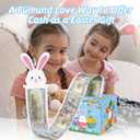 10 x Easter Money Box for Cash Gift Pull - Surprise Gift Box for Kids Boys Girls - DIY Money Pull Box with 100Pcs Transparent Bags - Easter Money Gift Ideas for Women Men - Blue