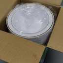 JOLLY PARTY 100PCS Plastic Bowls with Gold Rim-12oz disposable Soup Bowls, Christmas Thanksgiving Premium Dessert Salad Bowls for Wedding/Party