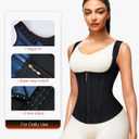 Junlan Waist Trainer for Women - Sauna Suit Sweat Vest for Working Out (Black)