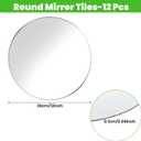 12 Pack 12 Inch Acrylic Round Mirror Centerpieces, Mirror Trays Plates for Wedding Table Party Decorations, Wall Decor
