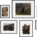 eletecpro Aluminum Gallery Wall Frame Set of 7, Including 1Pc 11x14, 2Pcs 8x10, 4Pcs 5x7 Photo Frames for Wall or Tabletop Display, Multiple Sizes Picture Frames Collage Wall Decor, Black