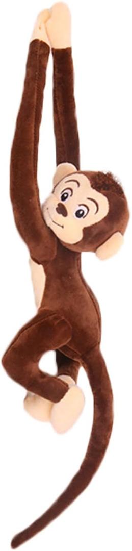 zhidiloveyou 35.4" Hanging Monkey Stuffed Animals Plush Brown Cute Monkey Toy for Kids Adults