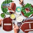 Football Party Decorations Tableware,150pcs Football Paper Plates and Napkins Disposable Touchdown Plates and Football Napkins for Gameday Tailgate Party Football Themed Party Decorations,Serve 50