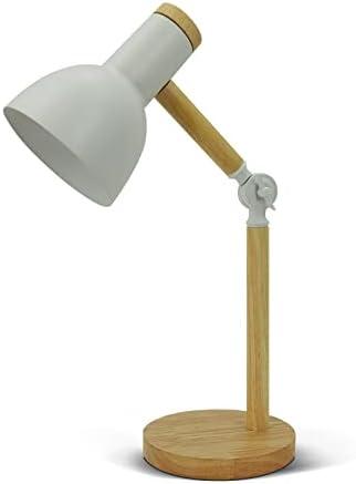 BIFULDYO LED White Desk Lamps for Home Office, 3-Color Dimmable White Table Lamp for Bedroom, Wood Desk Lights for Dorm Roomb, Desktop Lighting, Tabletop