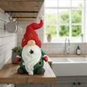 LIFFY Gnomes Decorations for Home- 10" Large Hand-Painted Light up Gnome Lamp Indoor Decor for Desk, Shelf, Windowsill, Bedroom, Unique Holiday Gnome, Gift for Valentine's Day & Mother's Day(Red)