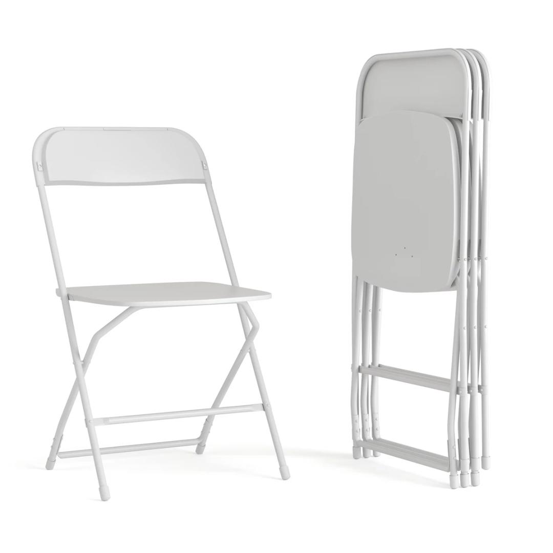Commercial Folding Chair - Extra Wide 650LB. Capacity - Durable Plastic - 10-Pack