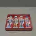 Totority Christmas Nutcracker Ornaments, 4pcs Traditional Soldier Figurines for Xmas Tree Decor, Wooden Nutcracker Decorations for Holiday Party, Mantel, and Home Display, Hand-Painted Vintage Desig