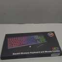 Wireless Keyboard and Mouse Combo, RGB Backlit, Rechargeable & Light Up Letters, Full-Size, Soft Typing, Sleep Mode, 2.4GHz Quiet Keyboard Set for Mac, Windows, Laptop, PC, Trueque (Black)