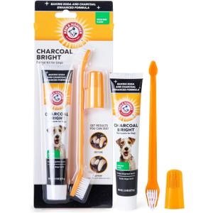 Arm & Hammer for Pets Dog Dental Care Fresh Breath Kit | Includes Arm & Hammer Baking Soda Dog Toothpaste and Dog Toothbrush | Dog Plaque Removal Kit, Mint (1 Count (Pack of 1))