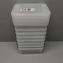 Citylife Small Storage Bins with Lids 3.2 QT 8 Packs Plastic Storage Containers for Organizing Stackable Clear Storage Boxes