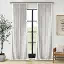 TWODRAPES 90 Inch Linen Blackout Curtains Pinch Pleated for Living Room Thermal Noise Reduction Two Layer 100% Black Out Curtains with Liner Back Tab Pinch Pleat Rings Hooks Window Drapes Track Ivory