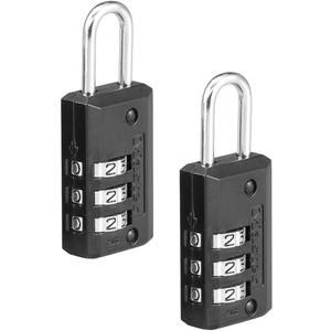 Master Lock Black Set Your Own Combination Luggage Lock, Custom Combo Suitcase Padlock for Travel Bags or Backpacks, 4 Pack, 646T
